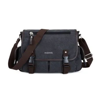 NOMK Canvas Canvas Bag Workwear Messenger Bag Backpack Crossbody Bag Regular Unisex Gray