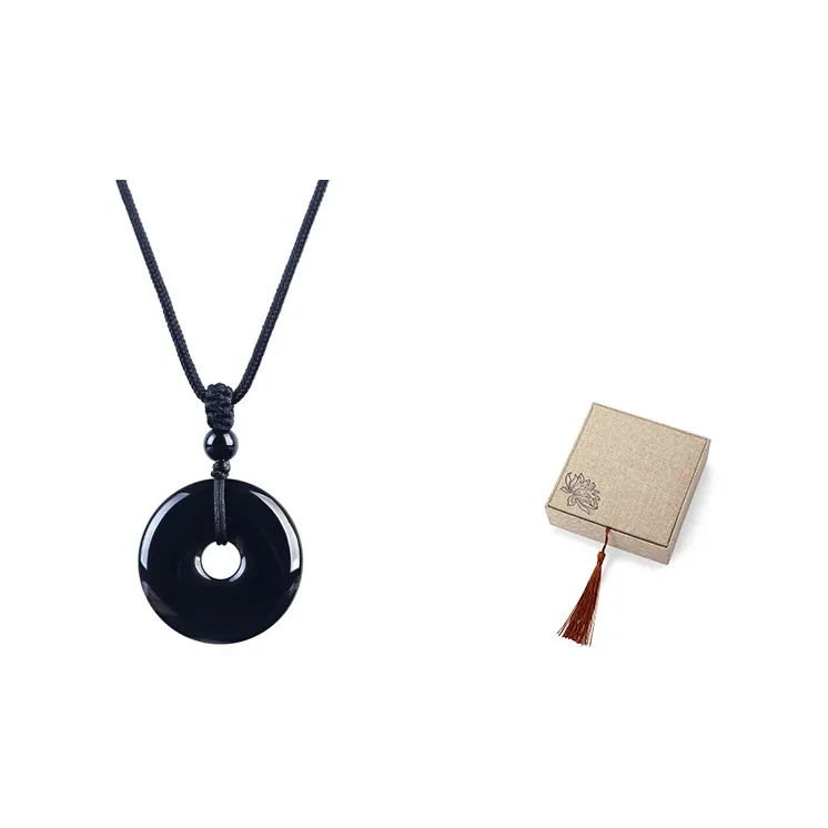 SUNFEEL Obsidian Necklaces Women's-3