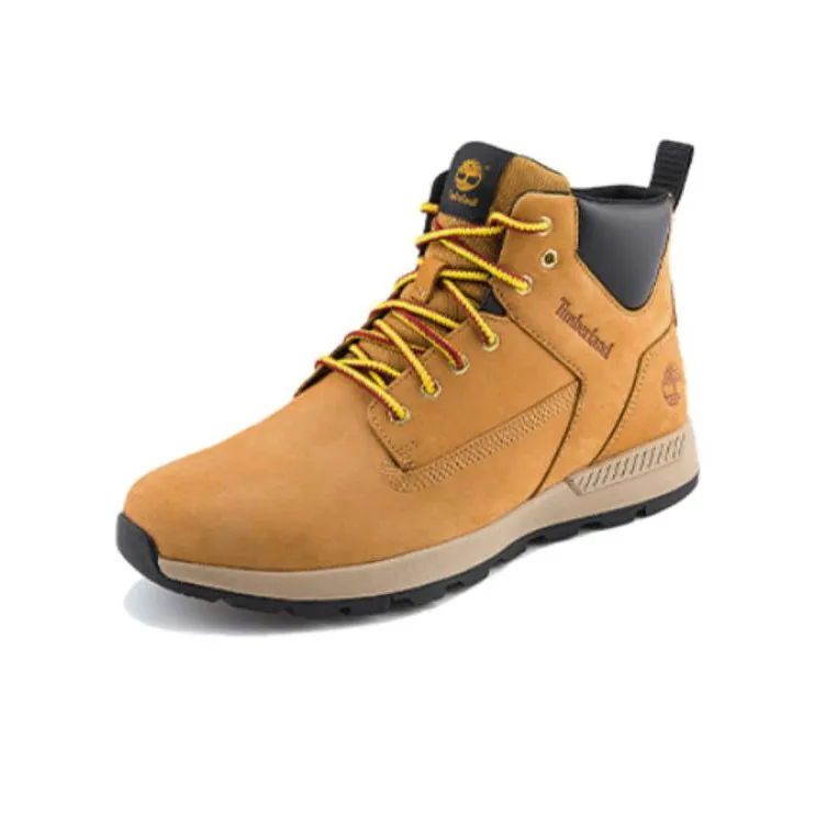 Timberland Abrasion Resistant High Top Outdoor Shoes Men's Wheat-2