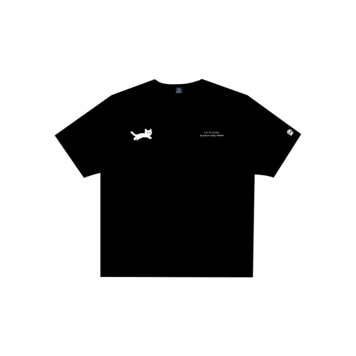 Black Cat Pixel T-Shirts Men Black