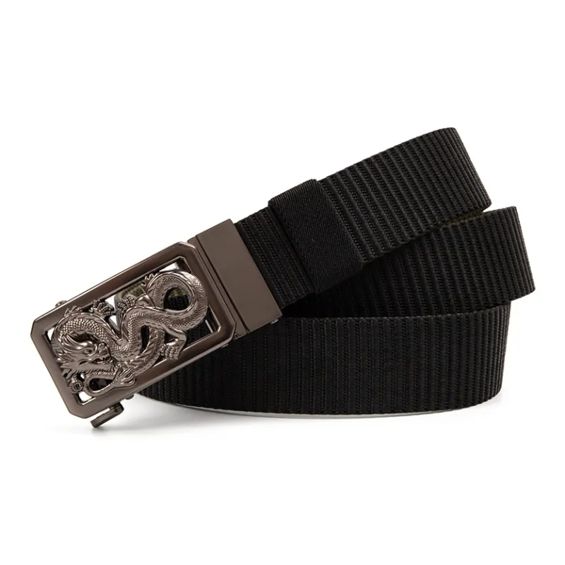 BAIJUAN Double Sided Automatic Buckle Nylon Belts Men's Strap Width 3.5cm-8