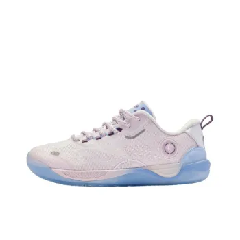 QIAODAN Cushioned Slip Resistant Low Top Running Shoes Women's Pink Blue