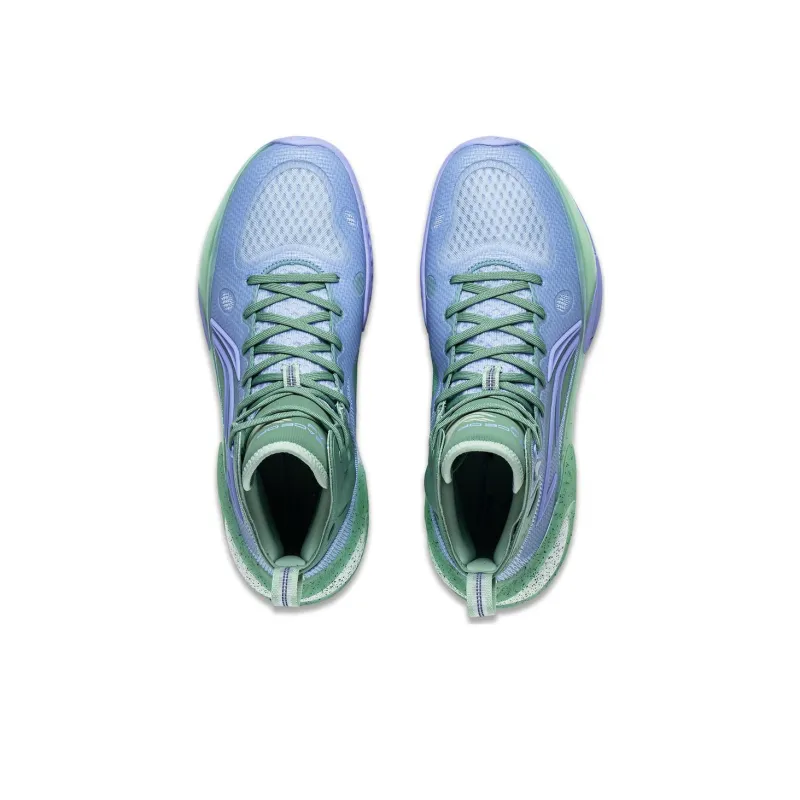 LiNing YuShuai 17 Abrasion Resistant Mid Top Basketball Shoes Men's Purple Cyan-2