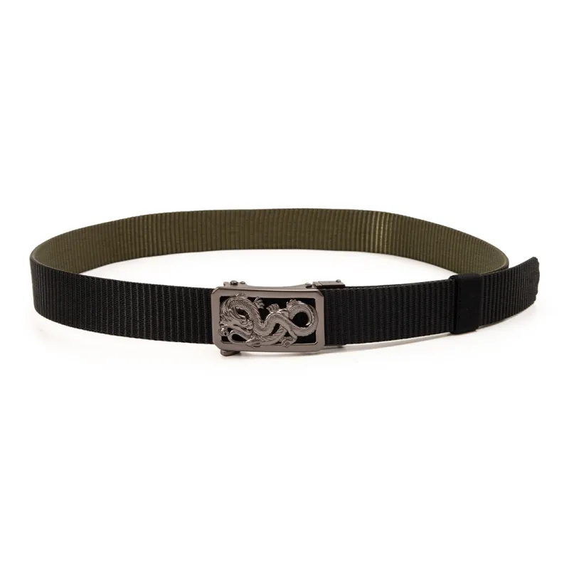 BAIJUAN Double Sided Automatic Buckle Nylon Belts Men's Strap Width 3.5cm-9