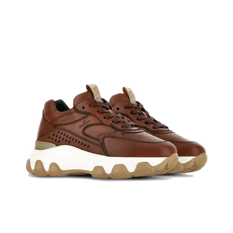 HOGAN Hyperactive Low-Top Casual Shoes Women's Brown-1