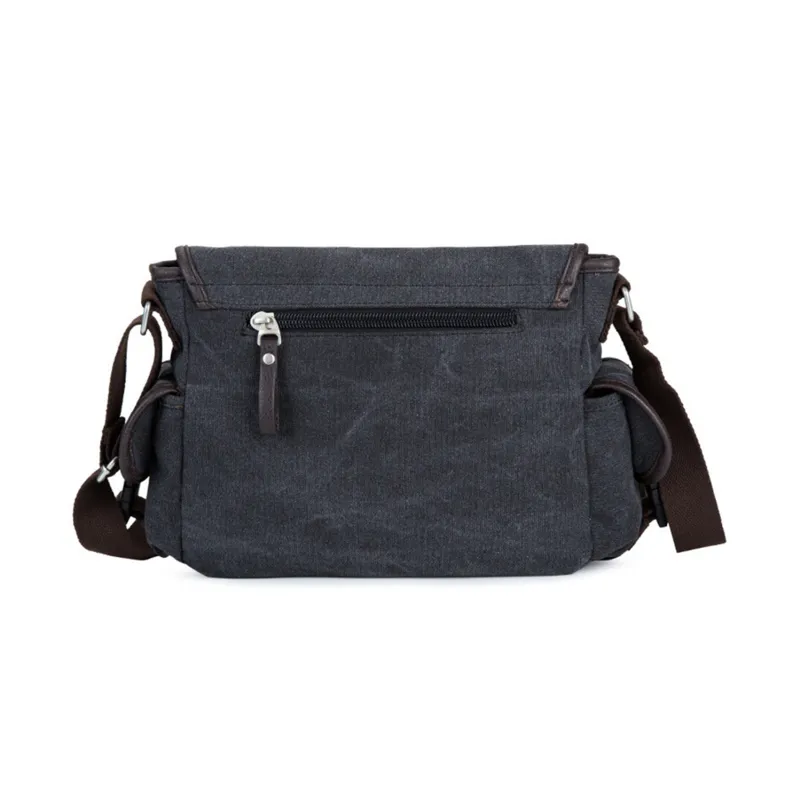 NOMK Canvas Canvas Bag Workwear Messenger Bag Backpack Crossbody Bag Regular Unisex Gray-3