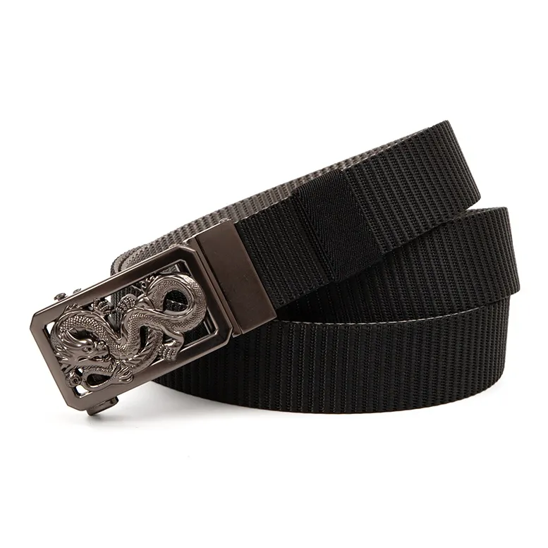 BAIJUAN Double Sided Automatic Buckle Nylon Belts Men's Strap Width 3.5cm-3