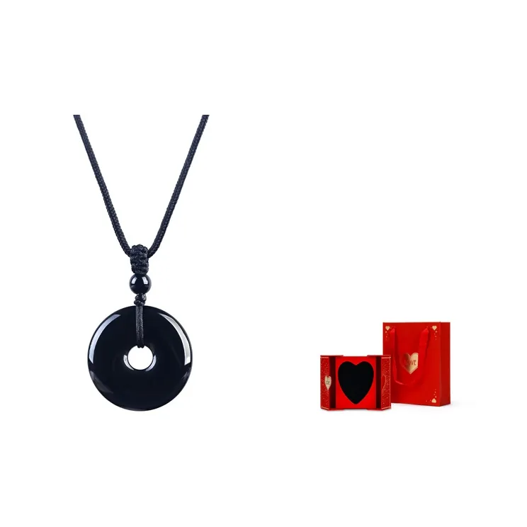 SUNFEEL Obsidian Necklaces Women's-2