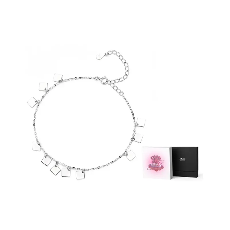 AKAK 925 Sterling Silver Anklets Women's-0