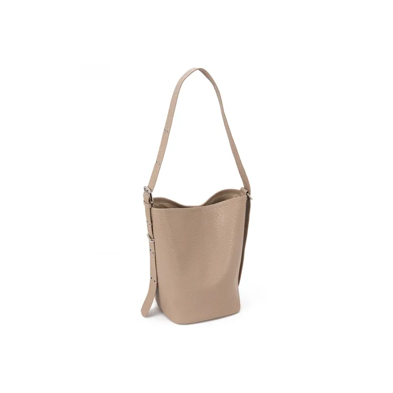 VENOF Cow Leather Premium Small Batch Women's One Shoulder Crossbody Tote Women's Stone Gray-2