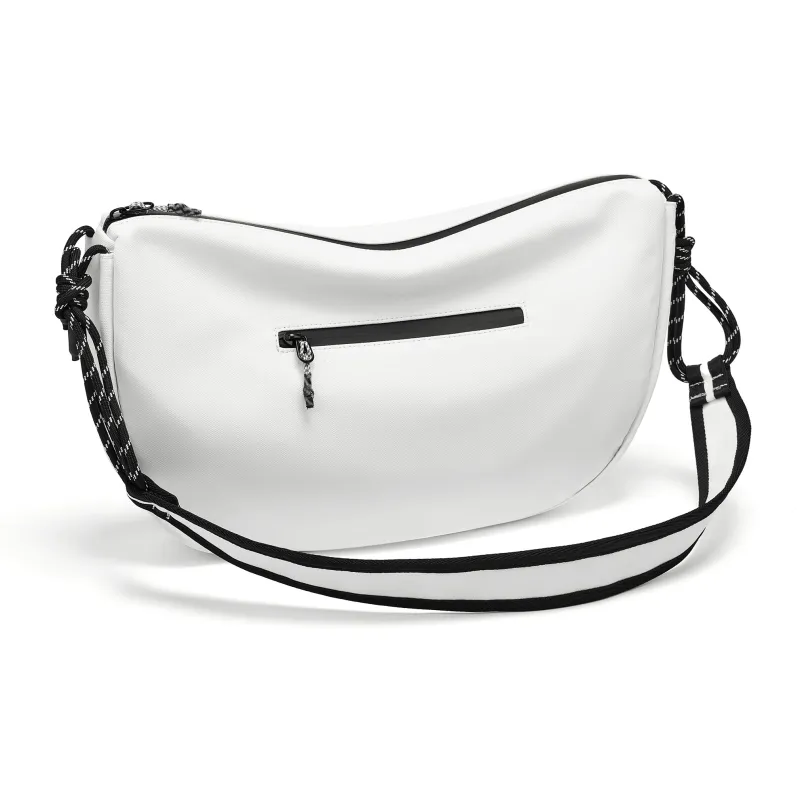 Pepsi PU Dumpling Shoulder Bag Regular Unisex White/Black-2