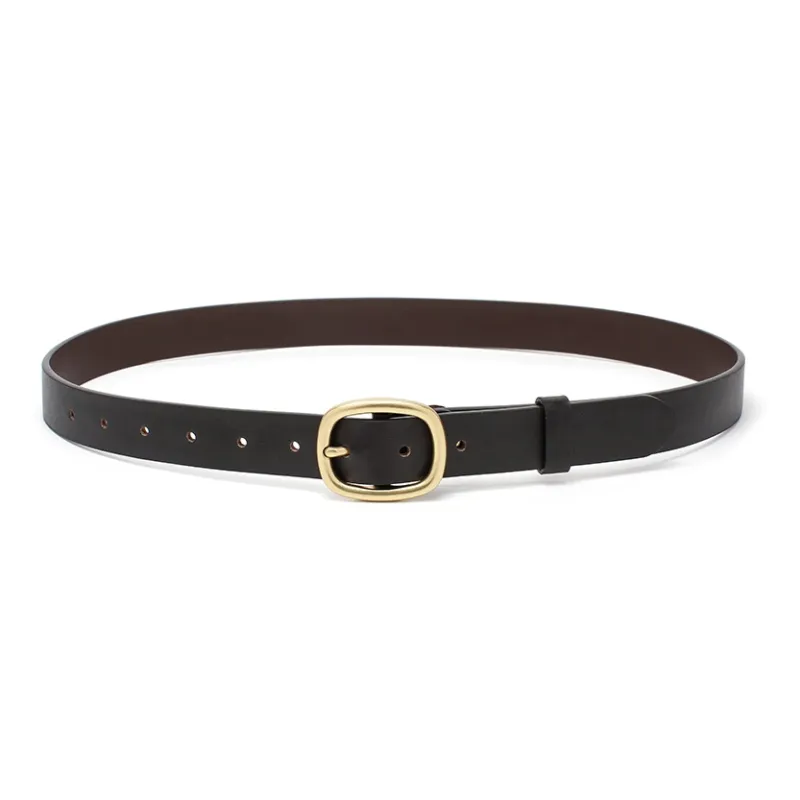 FREE RABBITⅡ Oval Pin Buckle Cow Leather Leather Belts Unisex 2.8CM-0