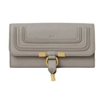Chloe Marcie Calfskin Wallet Women's Gray
