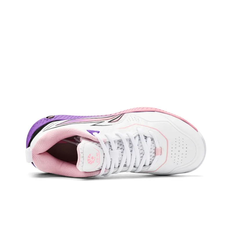 LiNing Anti Slip Wear Resistant Breathable Coverage Low Top Badminton Shoes Unisex White Black-2