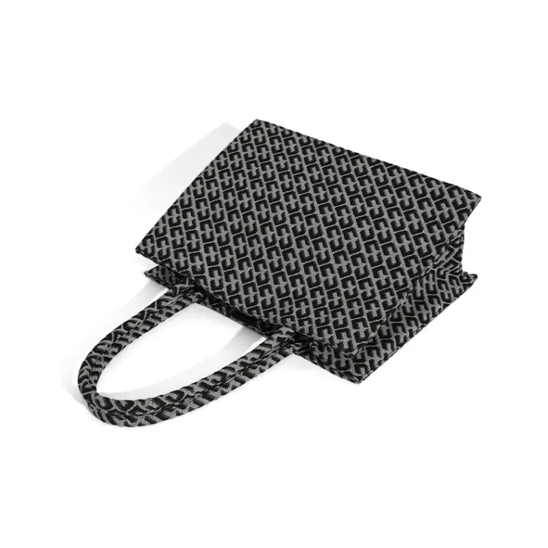 NOMK Canvas Canvas Bag Tote Tote Bag Shopping Bag Commute Bag Crossbody One Shoulder Handbag Large Size Women's Black-2