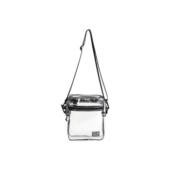 Rough Enough PVC Tofu Bag Shoulder Bag Crossbody Bag Medium Size Unisex Transparent