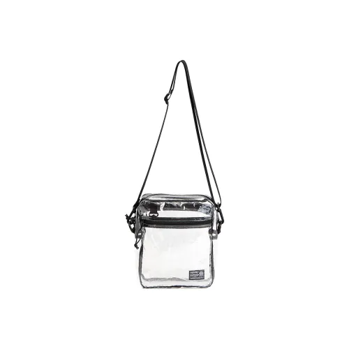 Rough Enough PVC Tofu Bag Shoulder Bag Crossbody Bag Medium Size Unisex Transparent