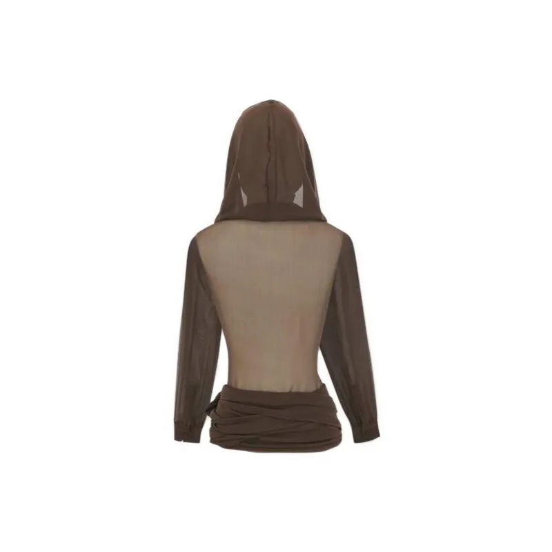 SAINT LAURENT Hooded Wrap Blouse-2