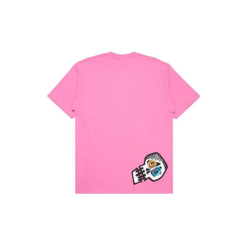 Stussy Cropped Skull Tee 'Pink'-1