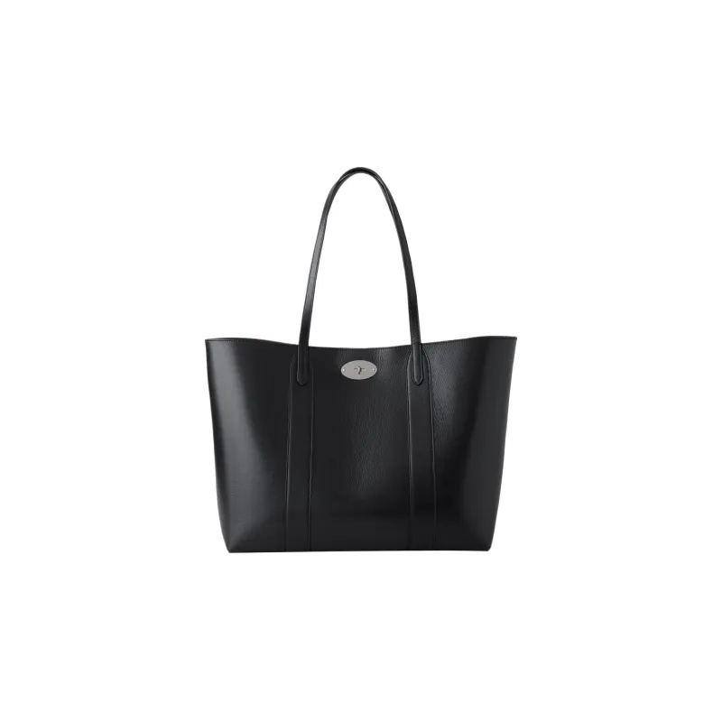 Mulberry Bayswater Cow Leather Tote Bag Shopping Bag Shoulder Bag Handbag Regular Women's Black-0