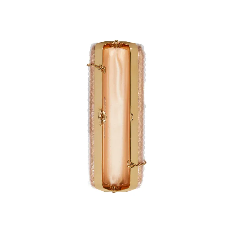 GUCCI Broadway Fabric Evening Party Clutch Small Size Women's Beige-5