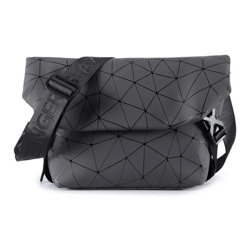 Slazenger Soft Leather Crossbody Bags Regular Unisex Dark Gray Black-6