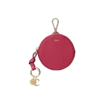Chloe Alphabet Calfskin Wallet Trumpets Women's Rose Red