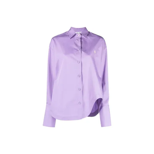 The Attico Eliza Asymmetric Cotton-poplin Shirt