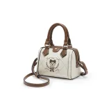 Teenie Weenie PU Leather Pillow Bag Boston Bag Crossbody Bag Small Size Women's Brown