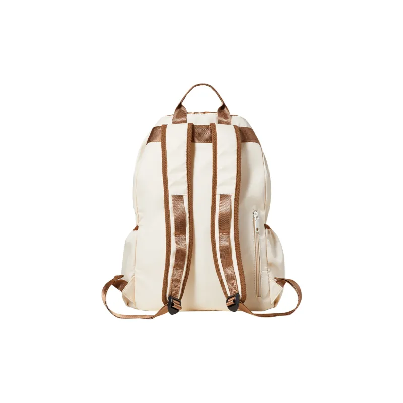 Miffy Nylon Fabric Backpack Large Size Women's Ecru/Green-3