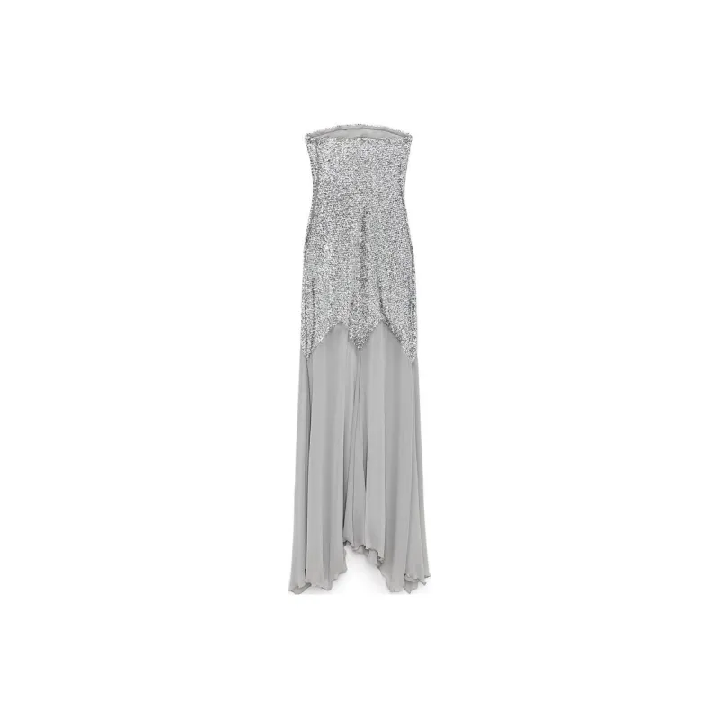 ZARA x Barbie Zara X Barbie Co brand Sleeveless Dress Women's Gray-1