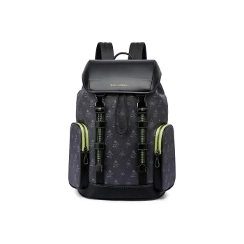 FAIRWHALE PVC Backpack Large Size Unisex Lead Gray Apricot
