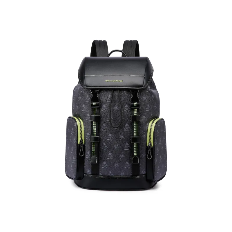 FAIRWHALE PVC Backpack Large Size Unisex Lead Gray Apricot-0