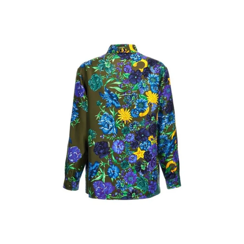 VERSACE Floral Printed Button-Up Shirt-1