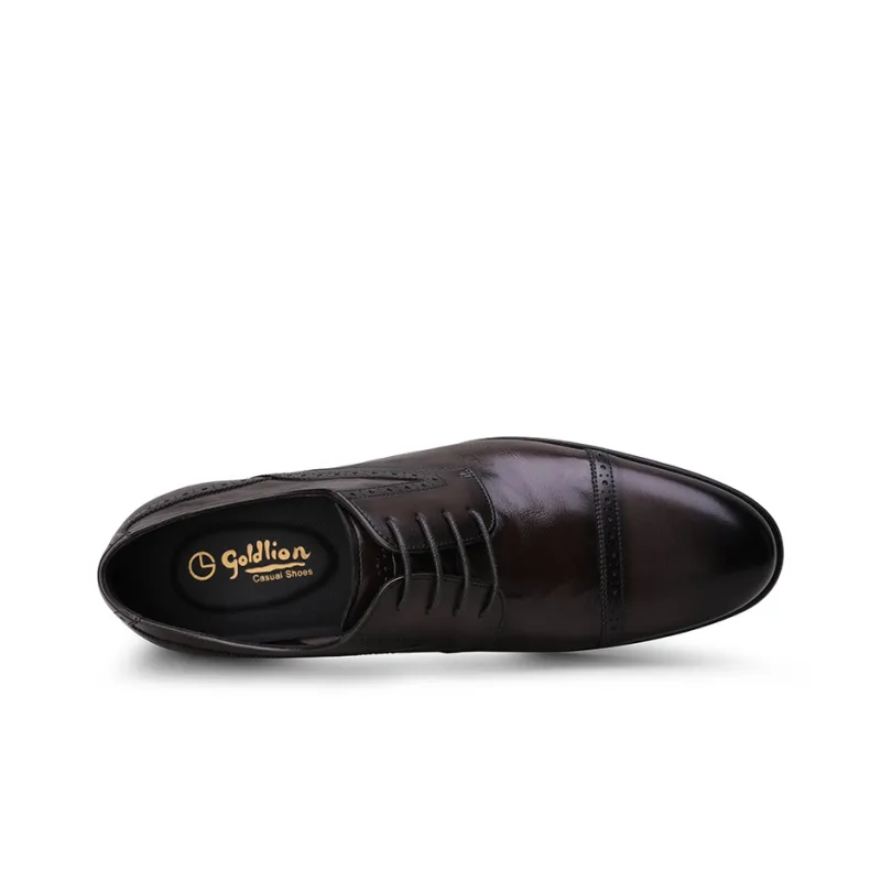 GOLDLION Dress Shoes Men Low Top Black/Brown-7