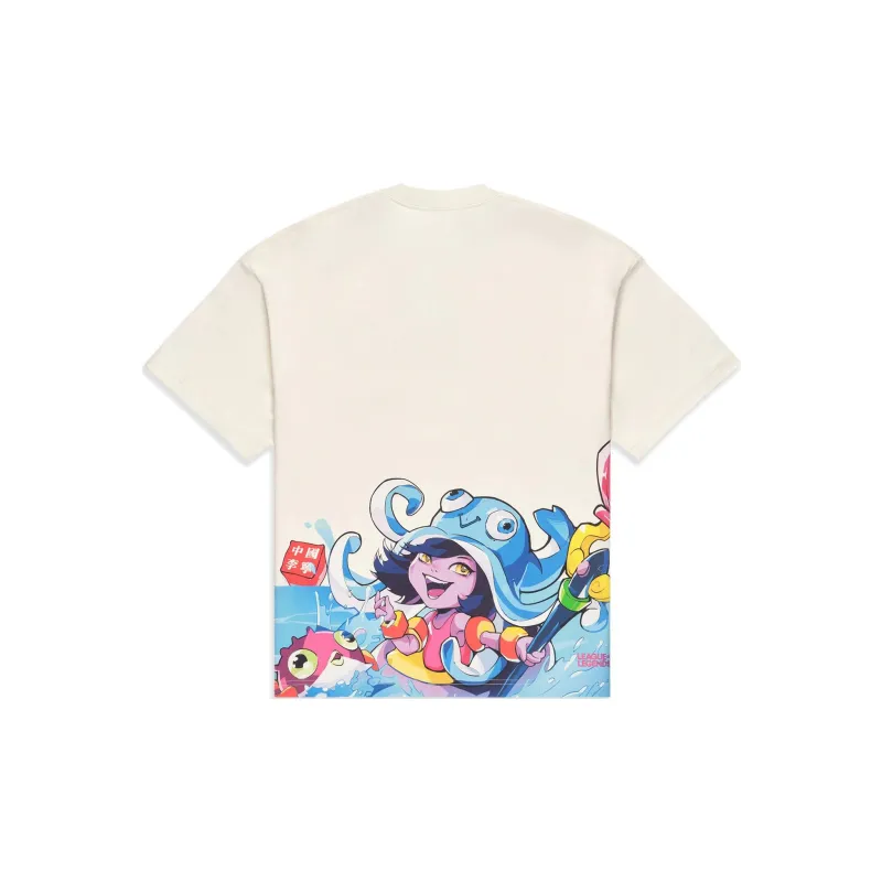 Lol X LiNing T Shirts Unisex Ecru-1