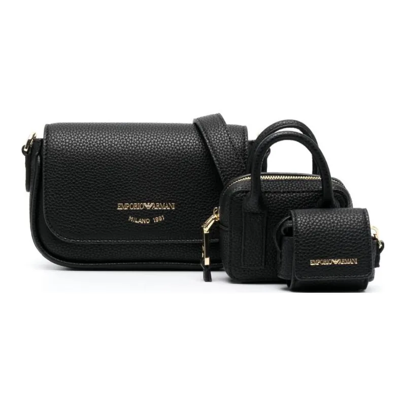 EMPORIO ARMANI Polyester Portable Crossbody Bag, Shoulder Bag Women's Black-1