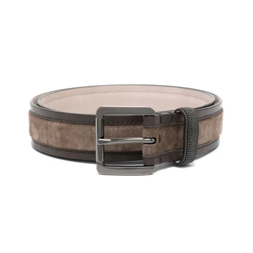 Brunello Cucinelli Leather-trim Suede Belt