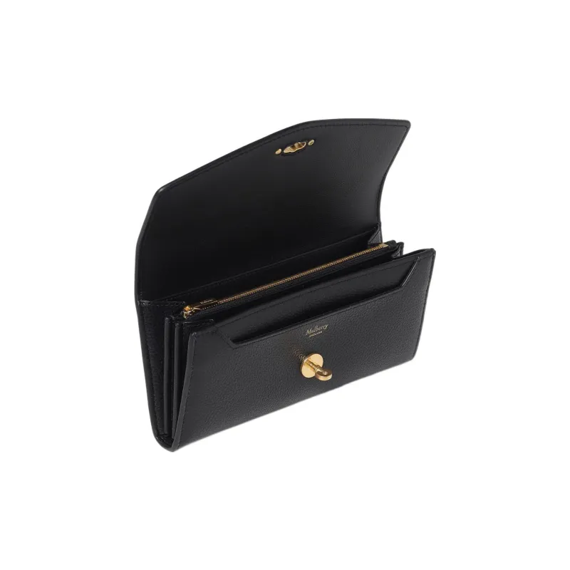 Mulberry Darley Cow Leather Wallet Women's Black-2