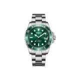 Green Dial Stainless Steel Strap