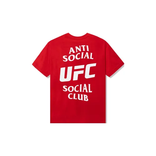 Ufc X ANTI SOCIAL SOCIAL CLUB ASSC X UFC SS23 Co-branded Series T-Shirts Unisex Red