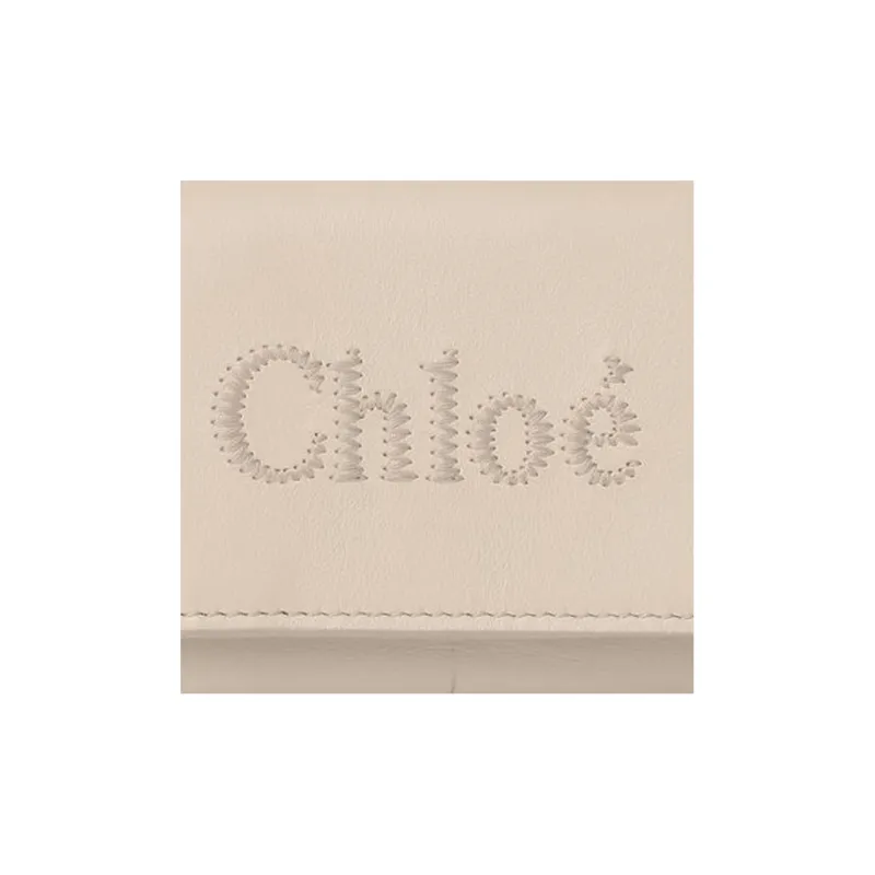 Chloe Bright Calfskin Wallet Mini Women's Pink-3
