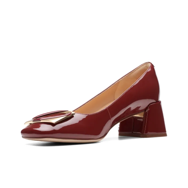 Clarks Casual Single Shoes Women's Dark Red-1