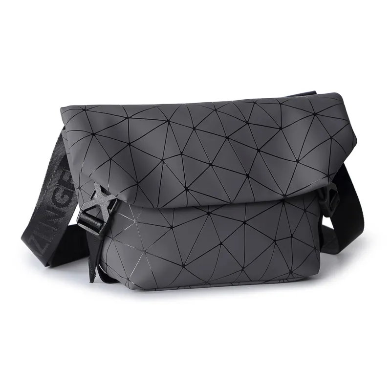 Slazenger Soft Leather Crossbody Bags Regular Unisex Dark Gray Black-7