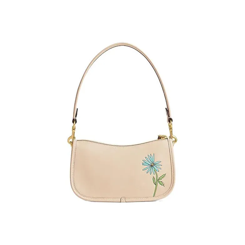 COACH X OBSERVED Cow Leather Shoulder Bag, Pochette, Handbag, Shoulder Bag Women's Ivory White-1