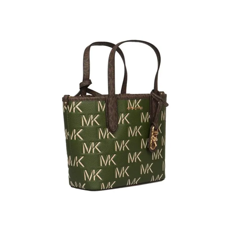 MICHAEL KORS Calfskin Tote Bag, Shopping Bag, Shoulder Bag, Handbag Women's Green-1