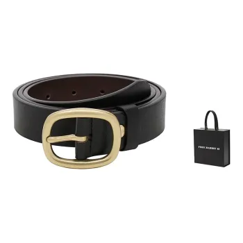 FREE RABBITⅡ Oval Pin Buckle Cow Leather Leather Belts Unisex 2.8CM