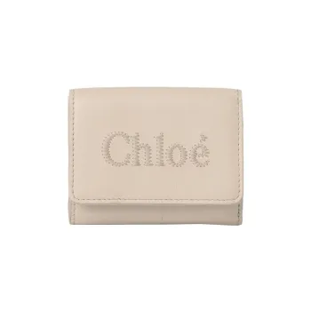 Chloe Bright Calfskin Wallet Mini Women's Pink