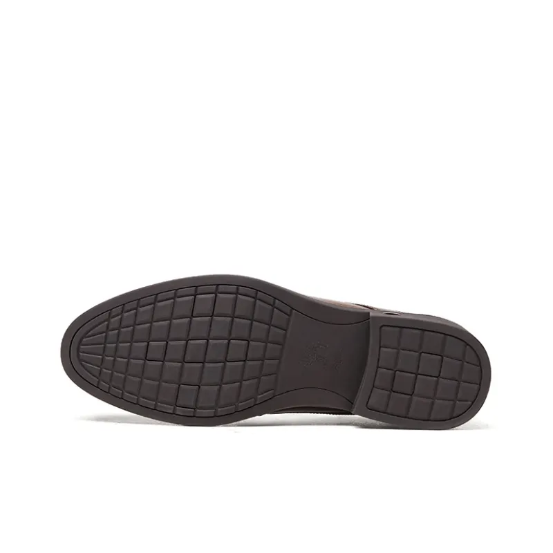 CAMEL Dress Shoes Men Low Top Black/Brown-11