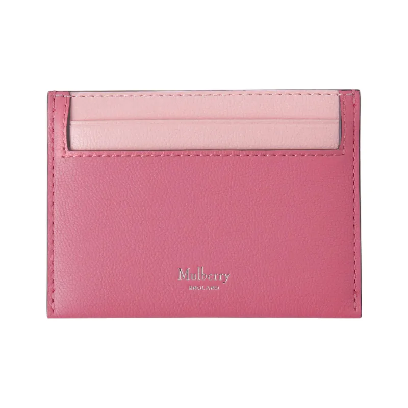 Mulberry Smooth Calf Leather Card Holder Women's Geranium Pink-0